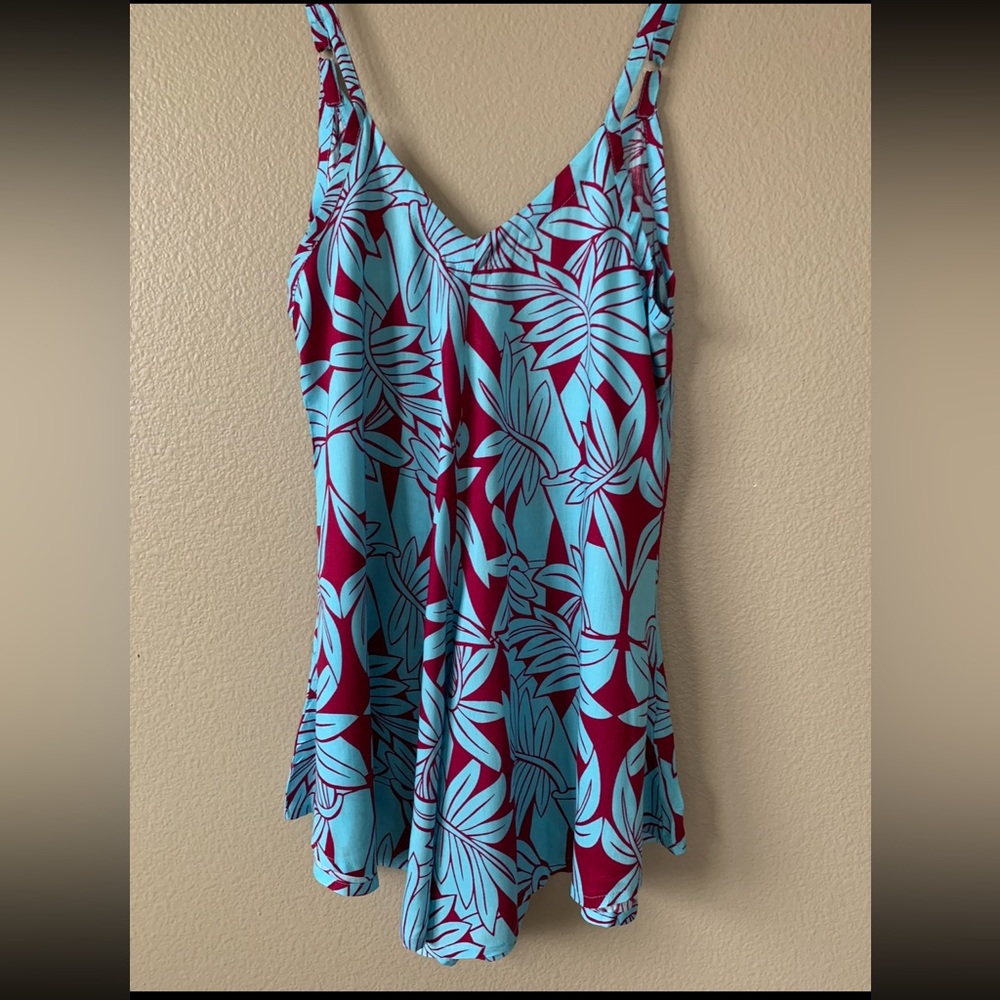 HulaBay Hawaiian Print One Piece Romper NWOT Size L